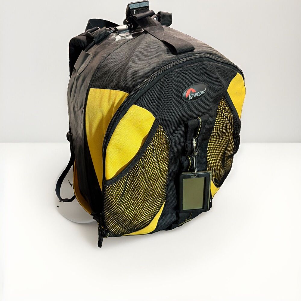 Vintage Lowepro DryZone DZ-200 Waterproof Camera Backpack Black Yellow Inserts